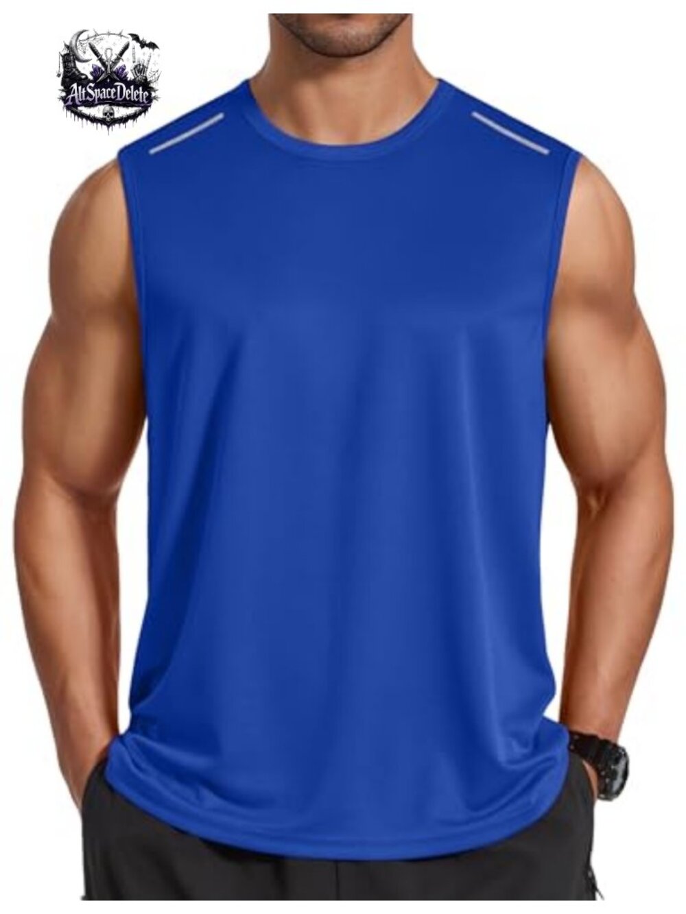 Men's Sleeveless Quick Dry Workout Tank Top Mesh Gym Muscle Shirt